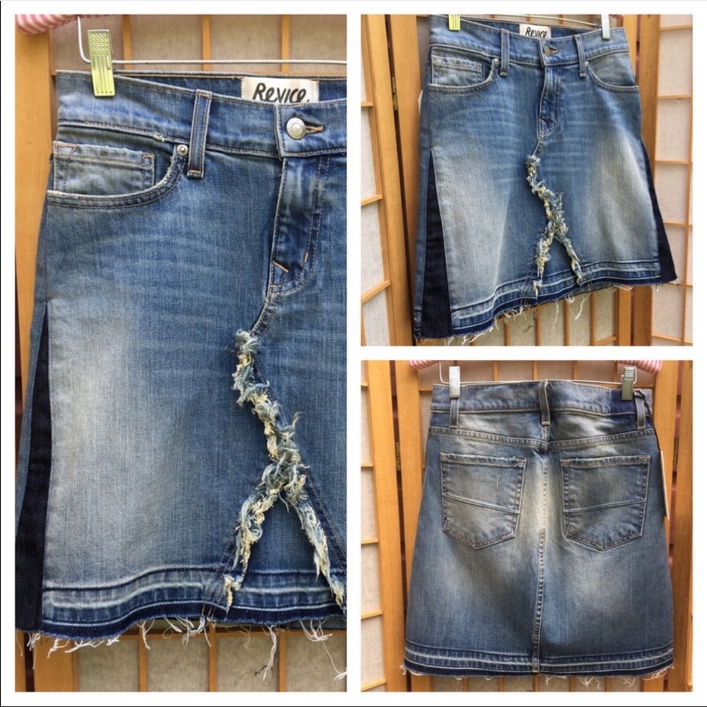 NWT Revice Backstage Pass Denim Skirt SZ M